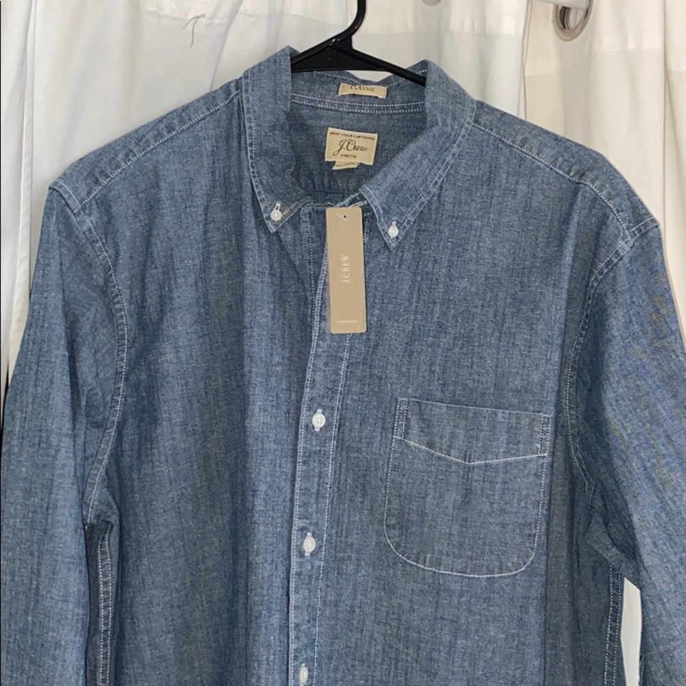 J crew jean button up shirt